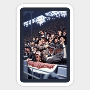 Vintage Baseball Crowd Sticker